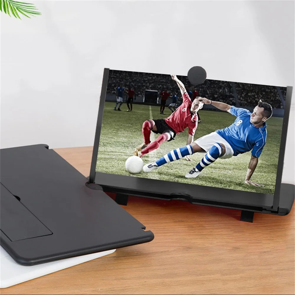New 12 inch 3D Screen Amplifier HD Mobile Phone Screen Video Magnifier For Smartphone Holder Enlarged Screen Phone Stand Bracket