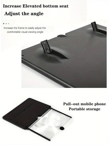 New 12 inch 3D Screen Amplifier HD Mobile Phone Screen Video Magnifier For Smartphone Holder Enlarged Screen Phone Stand Bracket